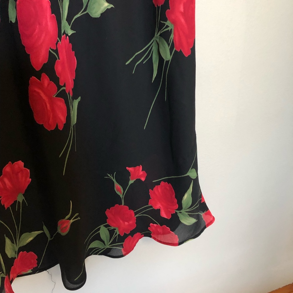 Vintage Red Rose Long Dress - Picture 2 of 7